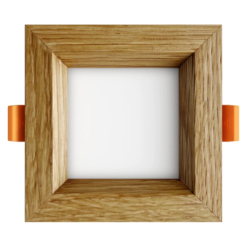 APLED - Lámpara empotrable LED SQUARE WOODLINE LED/3W/230V 4000K 9x9 cm roble madera maciza