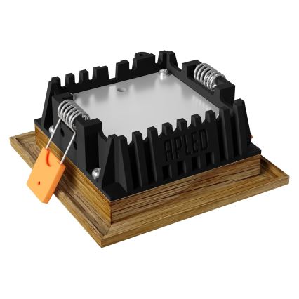 APLED - Lámpara empotrable LED SQUARE WOODLINE LED/3W/230V 4000K 9x9 cm roble madera maciza