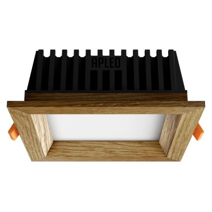 APLED - Lámpara empotrable LED SQUARE WOODLINE LED/6W/230V 3000K 12x12 cm roble madera maciza