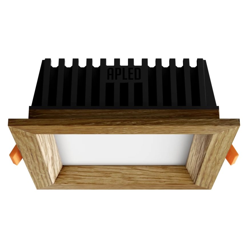 APLED - Lámpara empotrable LED SQUARE WOODLINE LED/6W/230V 3000K 12x12 cm roble madera maciza