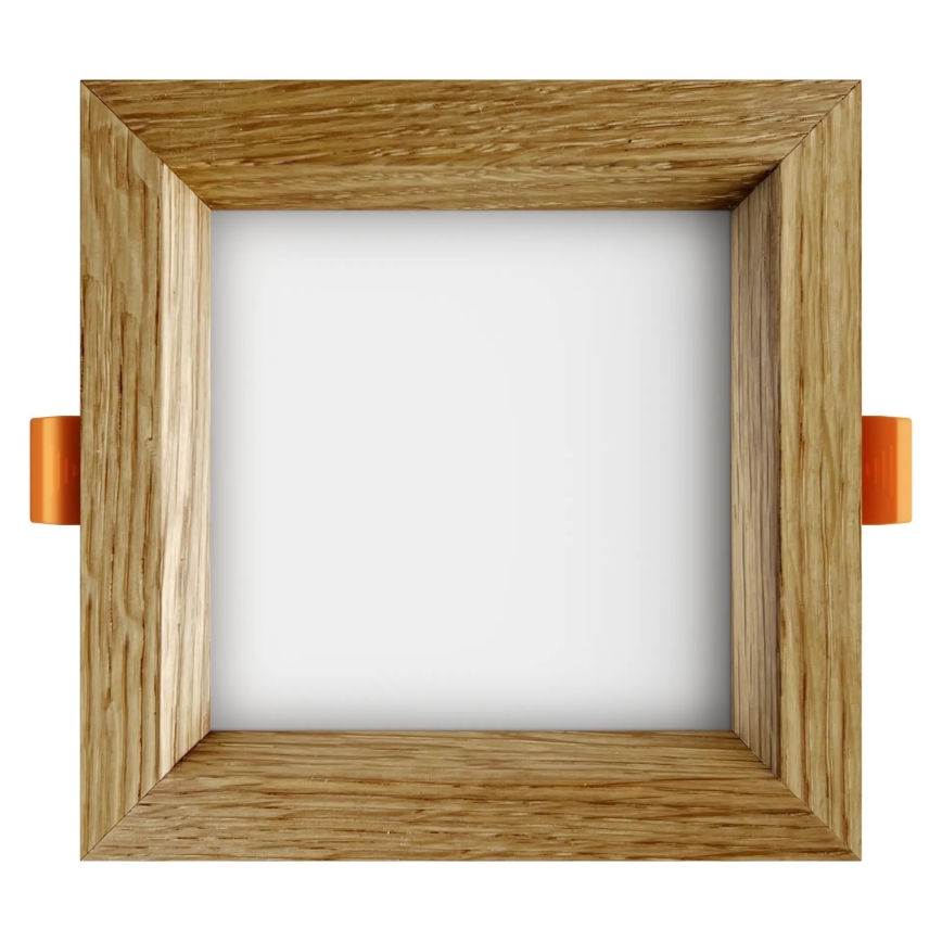APLED - Lámpara empotrable LED SQUARE WOODLINE LED/6W/230V 3000K 12x12 cm roble madera maciza
