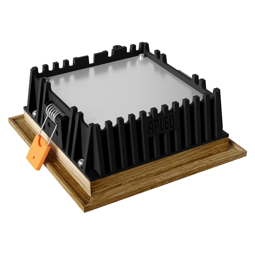 APLED - Lámpara empotrable LED SQUARE WOODLINE LED/6W/230V 3000K 12x12 cm roble madera maciza