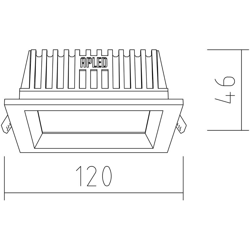 APLED - Lámpara empotrable LED SQUARE WOODLINE LED/6W/230V 3000K 12x12 cm roble madera maciza
