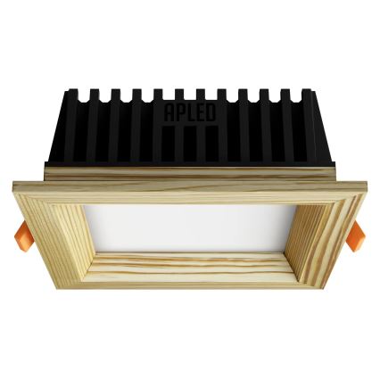 APLED - Lámpara empotrable LED SQUARE WOODLINE LED/6W/230V 4000K 12x12 cm pino madera maciza