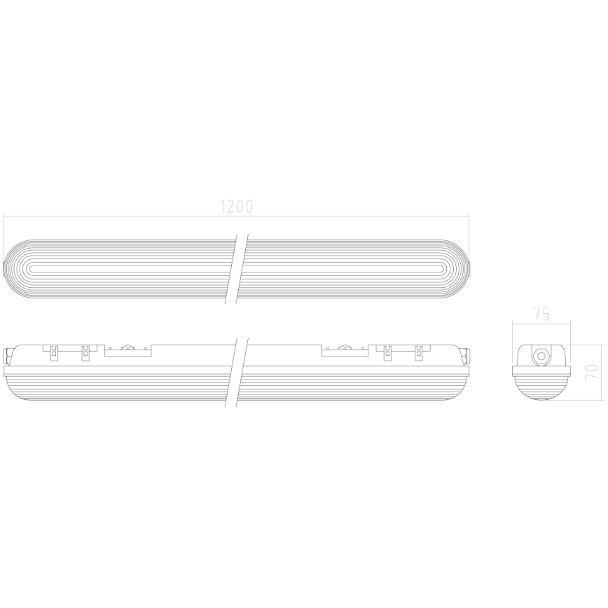 APLED - LED Lámpara fija DUSTER LED/36W/230V 4000K + emergencia IP65