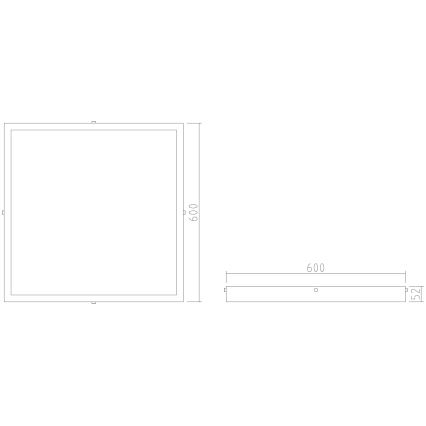 APLED - Panel LED empotrado QUADRA LED/40W/230V 4000K 60x60cm IP41