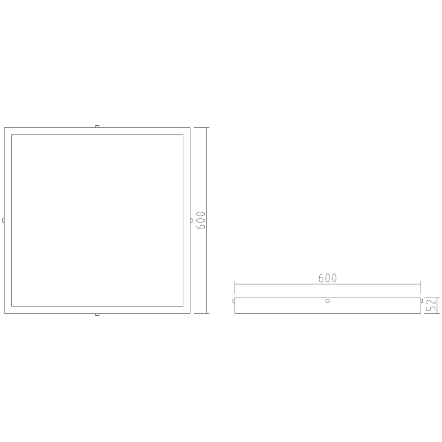 APLED - Panel LED empotrado QUADRA LED/40W/230V 4000K 60x60cm IP41