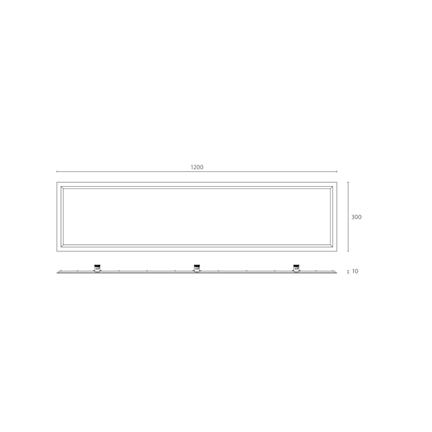 APLED - Panel de techo LED para baño QUADRA LED/40W/230V 4000K IP41 120x30cm