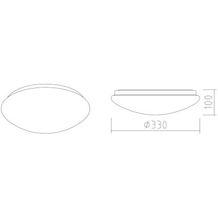 APLED - Plafón LED con sensor LENS P TRICOLOR LED/18W/230V IP44 2700 - 6500K 1210lm