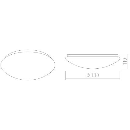 APLED - Plafón LED LENS P TRICOLOR LED/24W/230V IP41 2700 - 6500K 1680lm