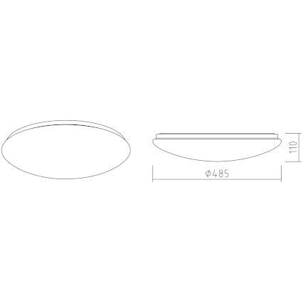 APLED - Plafón LED LENS P TRICOLOR LED/36W/230V IP41 2700 - 6500K 2520lm