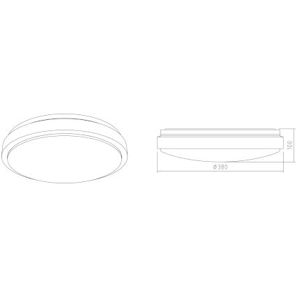 APLED - Plafón LED LENS PP TRICOLOR LED/24W/230V IP41 2700 - 6500K 1680lm