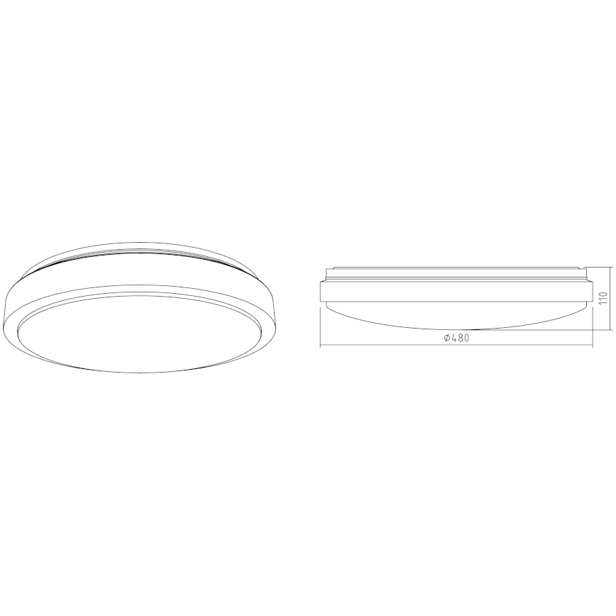 APLED - Plafón LED LENS PP TRICOLOR LED/36W/230V IP41 2700 - 6500K 2520lm