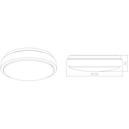 APLED - Plafón LED LENS R TRICOLOR LED/18W/230V IP41 2700 - 6500K 1210lm
