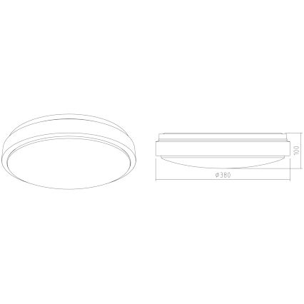 APLED - Plafón LED LENS R TRICOLOR LED/24W/230V IP41 2700 - 6500K 1680lm