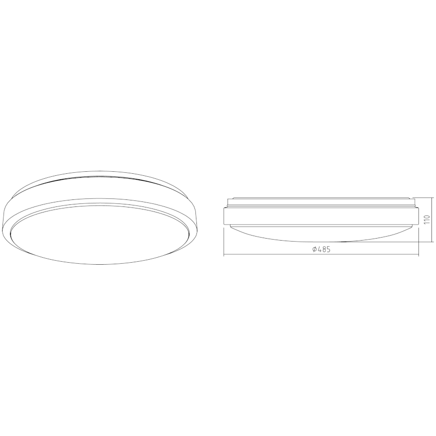 APLED - Plafón LED LENS R TRICOLOR LED/36W/230V IP41 2700 - 6500K 2520lm