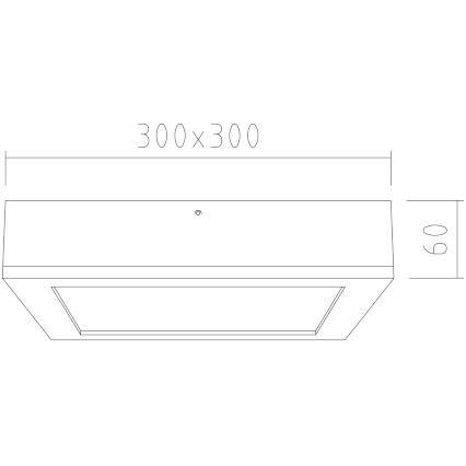 APLED - Plafón LED QUADRA LED/24W/230V roble
