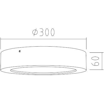 APLED - Plafón LED RONDO LED/24W/230V diámetro 30 cm roble