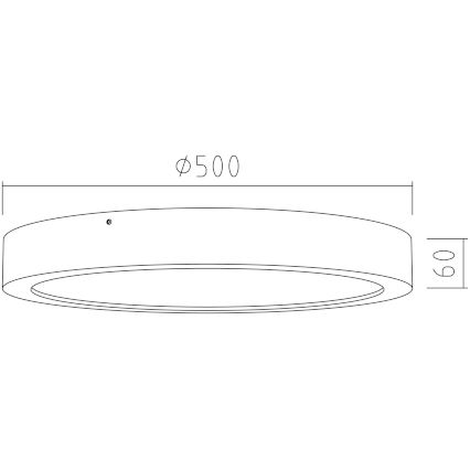APLED - Plafón LED RONDO LED/48W/230V diámetro 50 cm roble