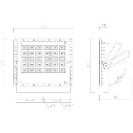 APLED - Reflector LED para exteriores PRO LED/100W/230V IP66 10000lm 6000K