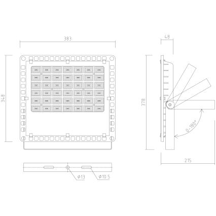 APLED - Reflector LED para exteriores PRO LED/150W/230V IP66 15000lm 6000K
