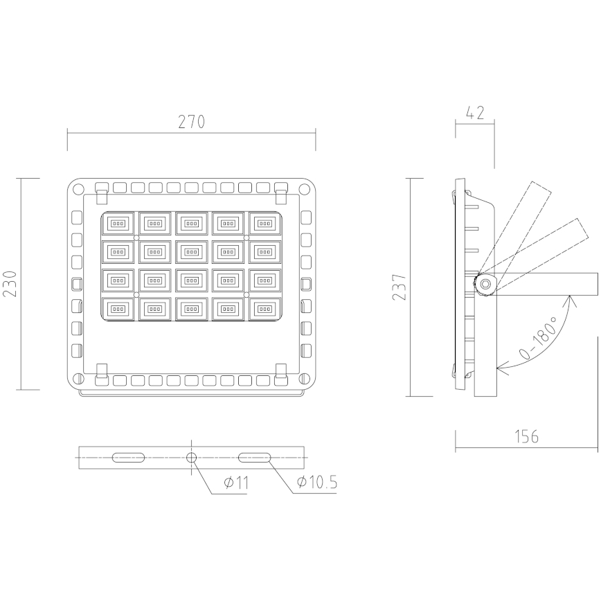 APLED - Reflector LED para exteriores PRO LED/50W/230V IP66 5000lm 6000K
