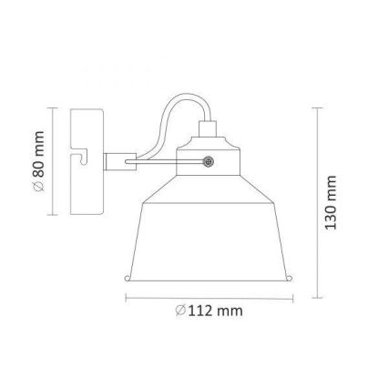 Aplique 1xE14/8W/230V