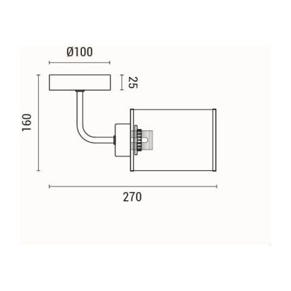 Aplique 1xE27/60W/230V