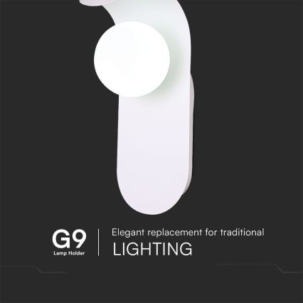 Aplique 1xG9/5W/230V blanco