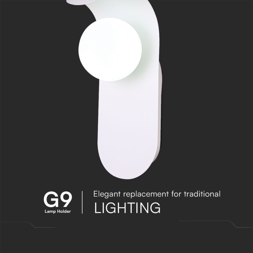 Aplique 1xG9/5W/230V blanco