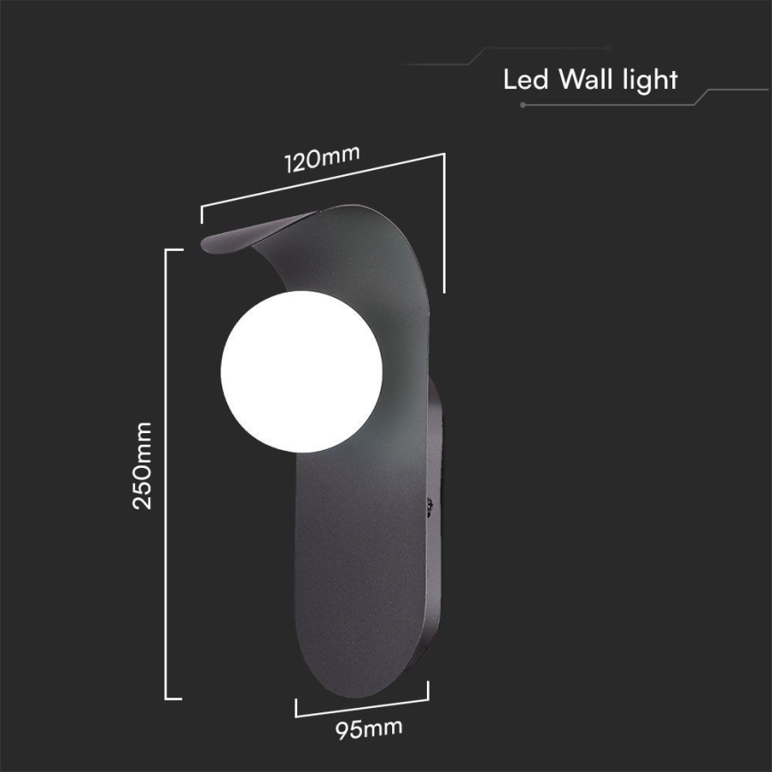 Aplique 1xG9/5W/230V negro