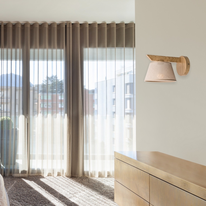 Aplique ANTONIO 1xE14/40W/230V roble