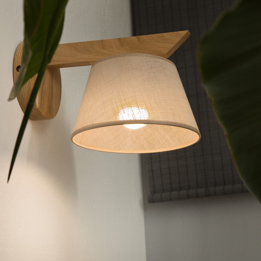 Aplique ANTONIO 1xE14/40W/230V roble