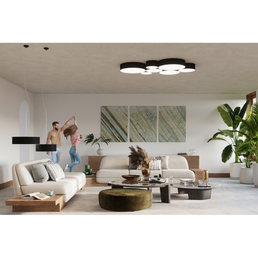 Aplique ARENA 1xE27/60W/230V negro