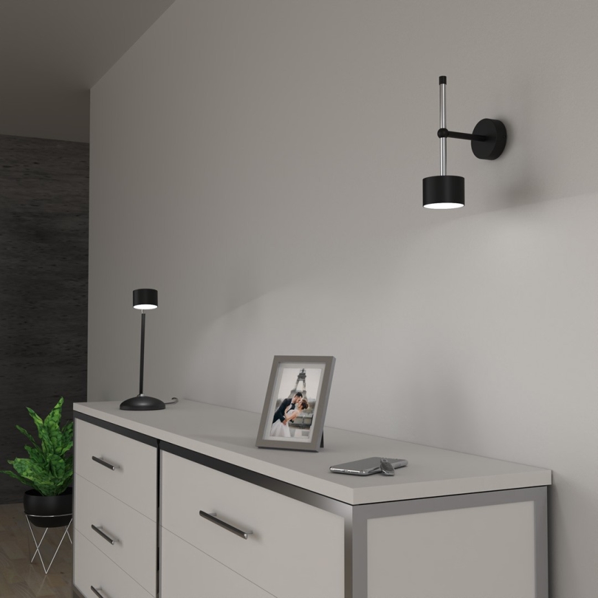 Aplique ARENA 1xGX53/11W/230V negro/cromo brillante