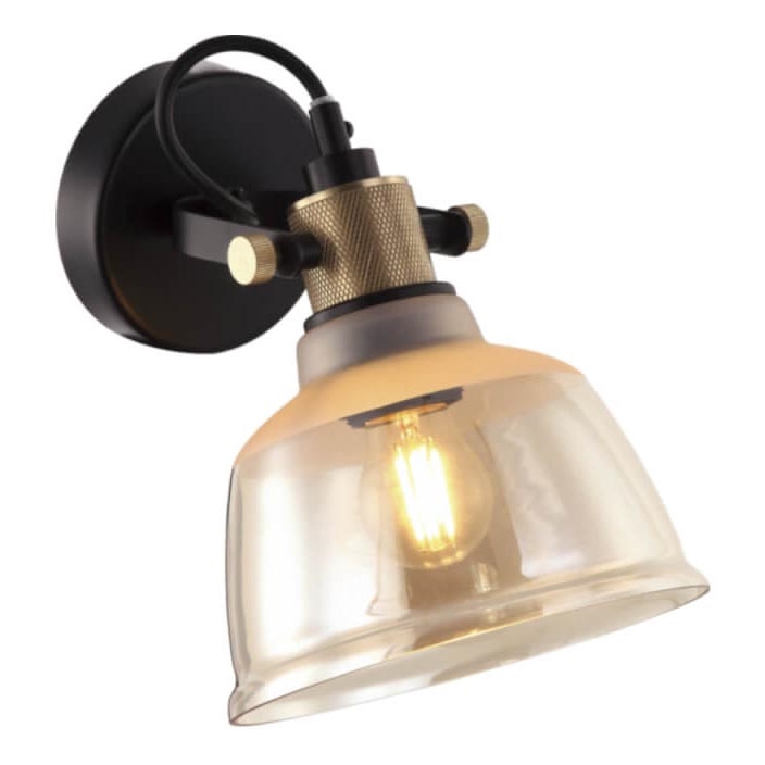 Aplique ASGARD 1xE27/11W/230V beige/negro/dorado