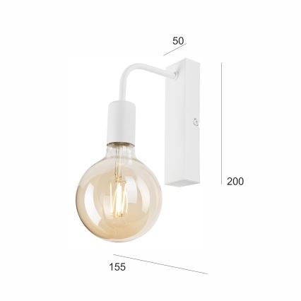 Aplique ASTRID 1xE27/60W/230V blanco