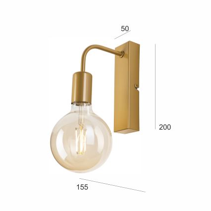 Aplique ASTRID 1xE27/60W/230V dorado