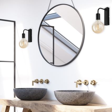 Aplique ASTRID 1xE27/60W/230V mate negro