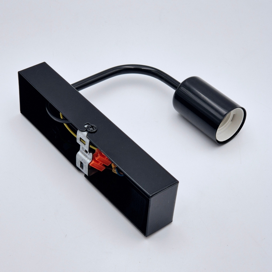 Aplique ASTRID 1xE27/60W/230V negro brillante