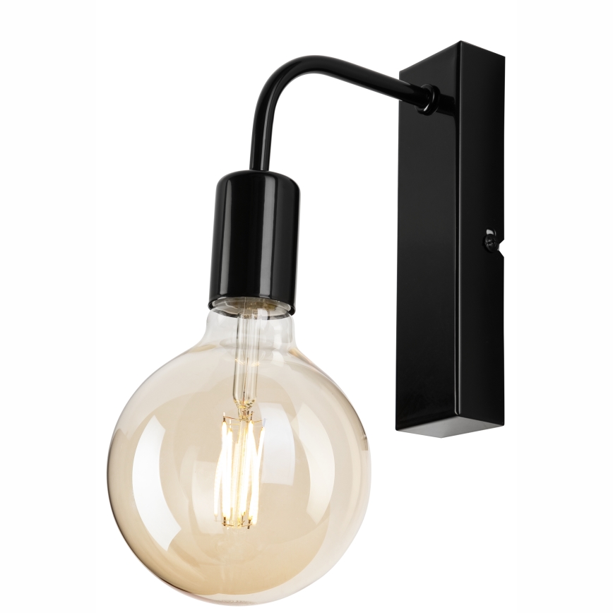 Aplique ASTRID 1xE27/60W/230V negro brillante