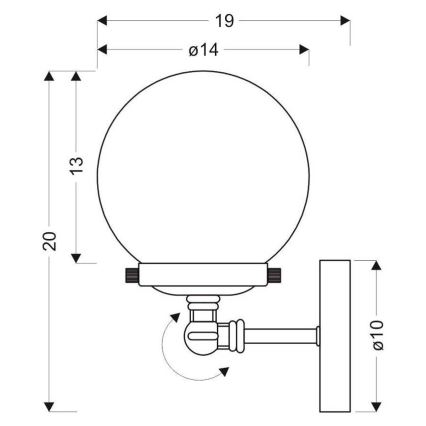 Aplique BALLET 1xE27/40W/230V cromo mate