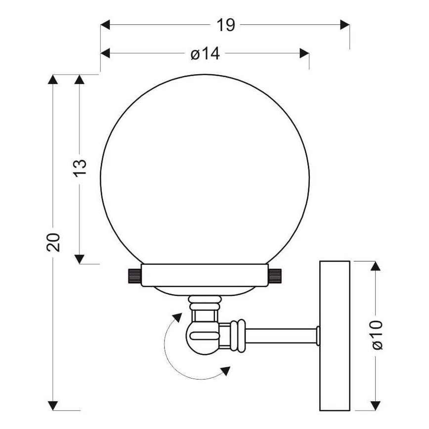 Aplique BALLET 1xE27/40W/230V cromo mate