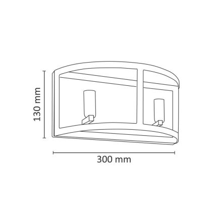 Aplique BRESSO 2xE14/12W/230V