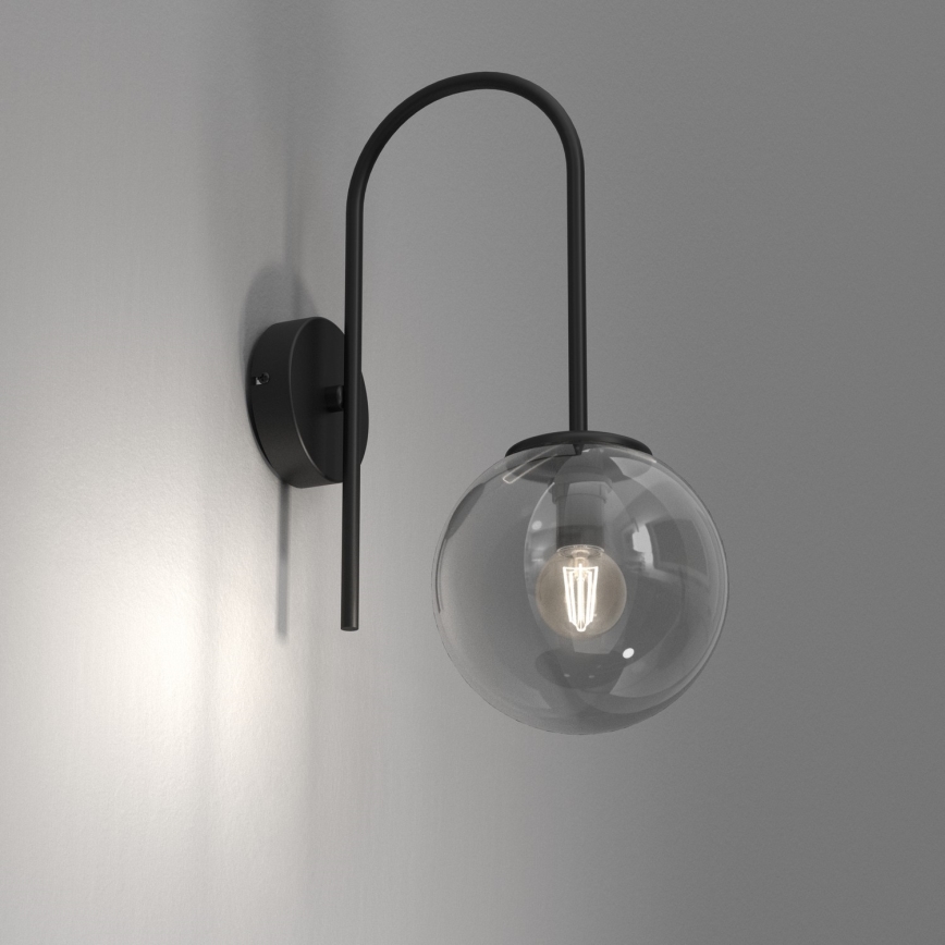 Aplique CAMBRIDGE 1xE14/60W/230V negro