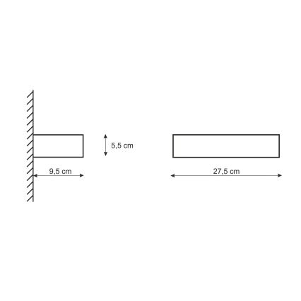Aplique CEGIELKA 1xE14/12W/230V yeso/blanco