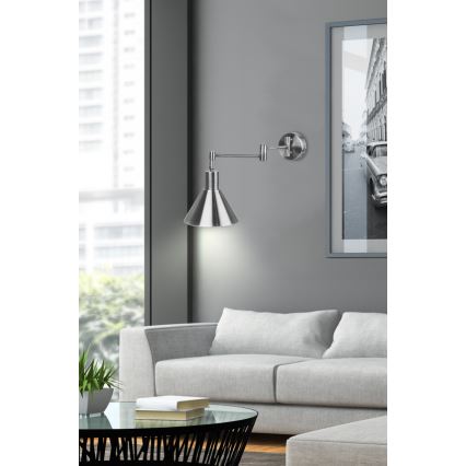 Aplique COPENHAGEN 1xE14/40W/230V cromo mate
