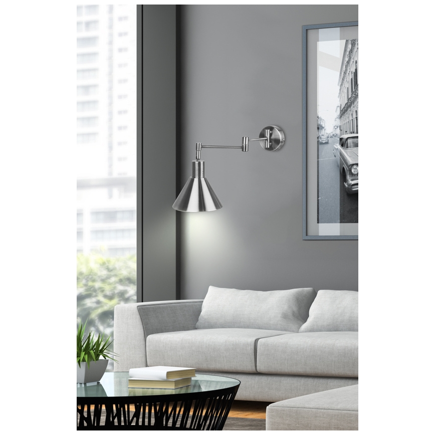 Aplique COPENHAGEN 1xE14/40W/230V cromo mate