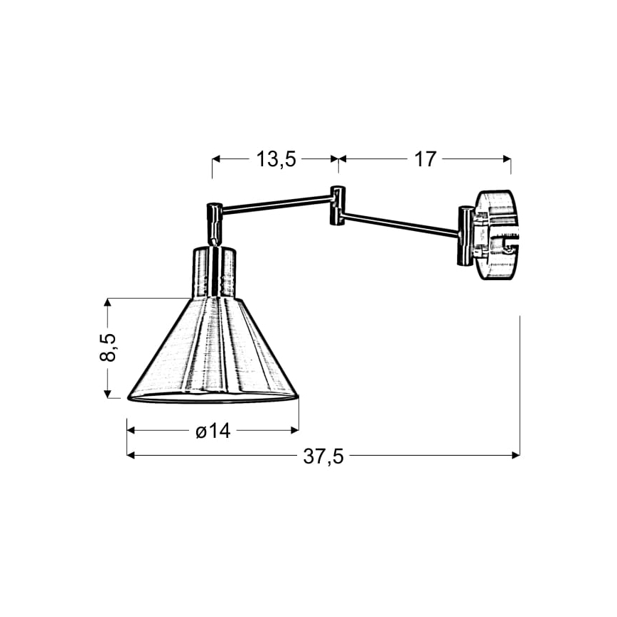 Aplique COPENHAGEN 1xE14/40W/230V