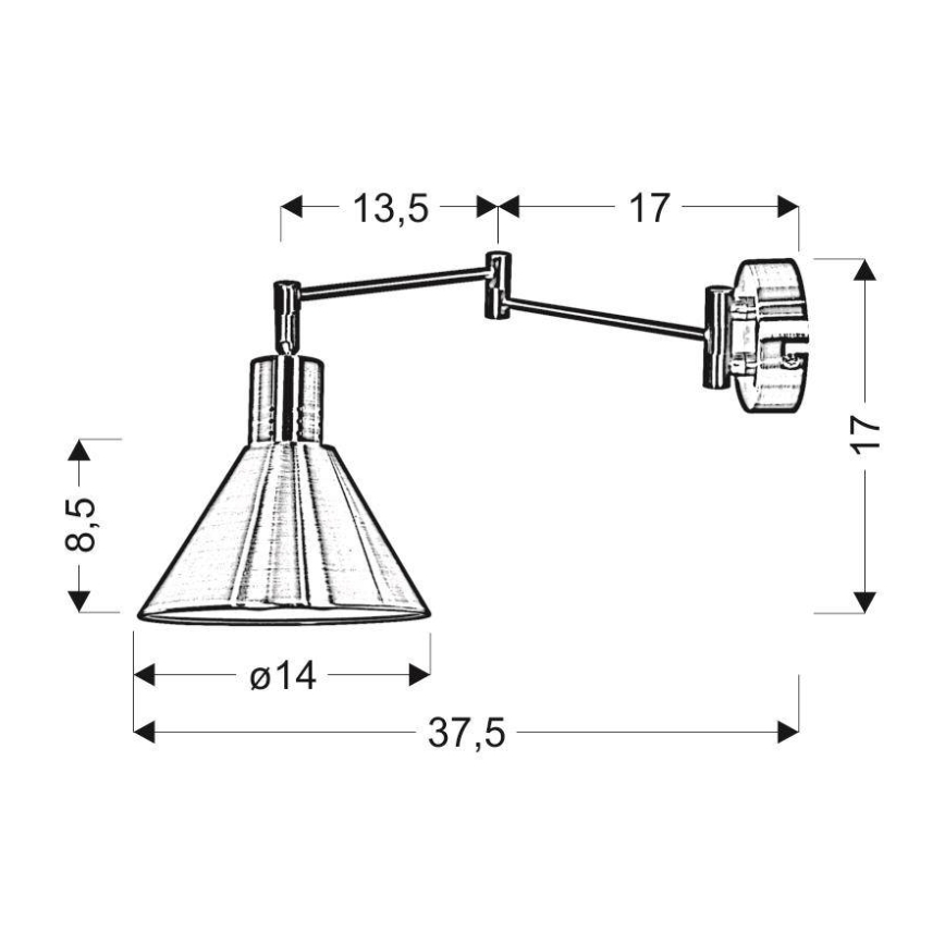 Aplique COPENHAGEN 1xE14/40W/230V